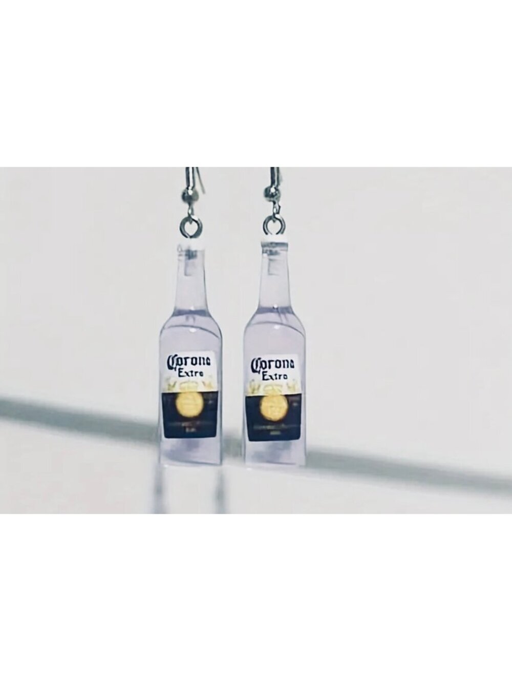 New - Retro - Resin Purple Corona Bottle-Shaped Dangle Earrings